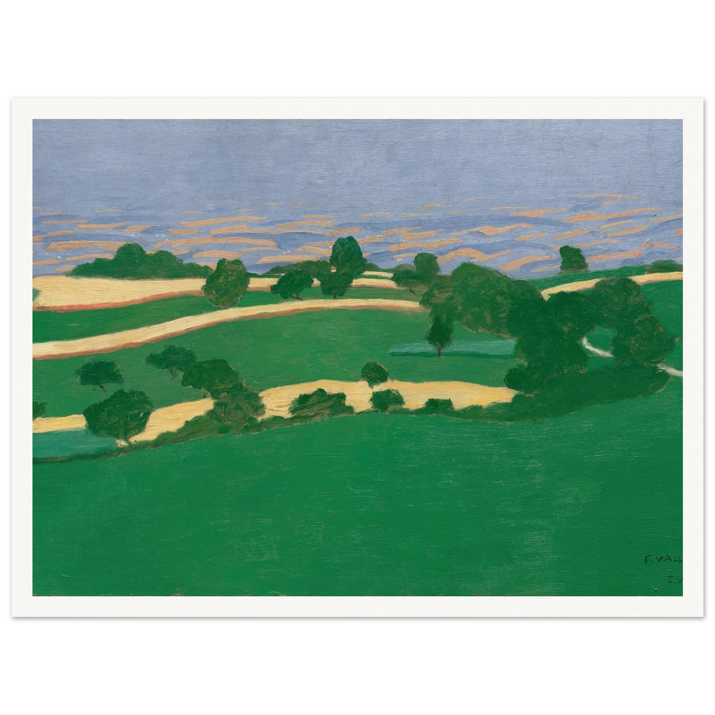 Corn Fields (1900) Art Print | Felix Vallotton-Quipham Collections