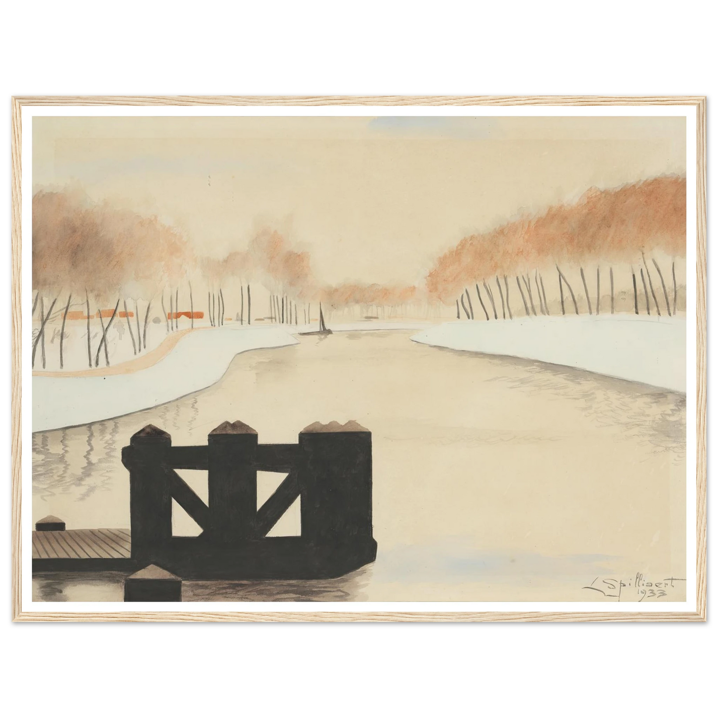 De Keignaertkreek in Zandvoorde (1933) Art Print | Leon Spilliaert-Quipham Collections