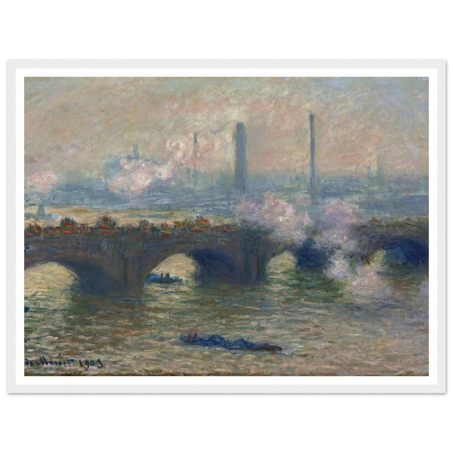 Waterloo Bridge,Gray Day (1903) Art Print | Claude Monet-Quipham Collections