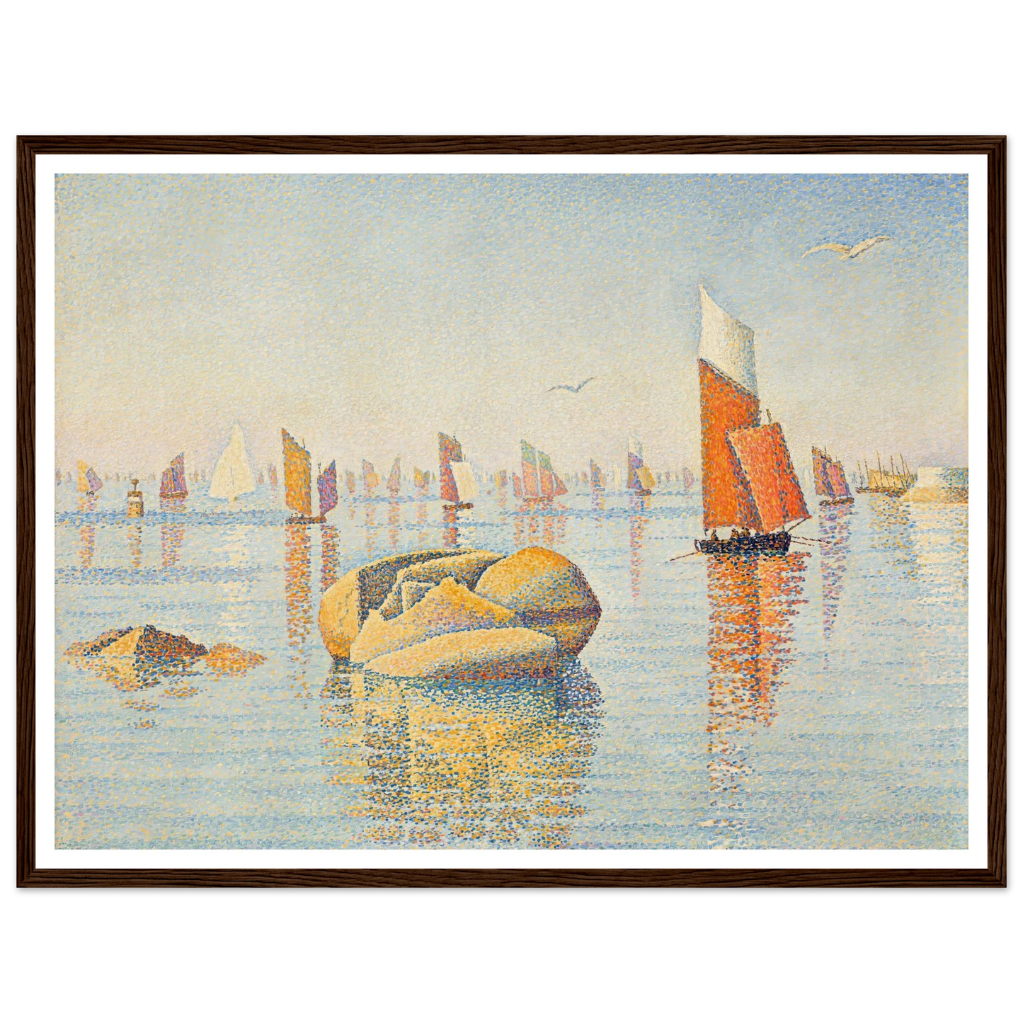 Concarneau, calme du matin (1891) Art Print | Paul Signac-Quipham Collections