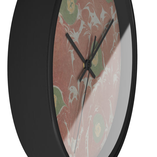 Marmorpapier (mit herzförmigen Motiven) Wall Clock | Anker Kyster-Quipham Collections
