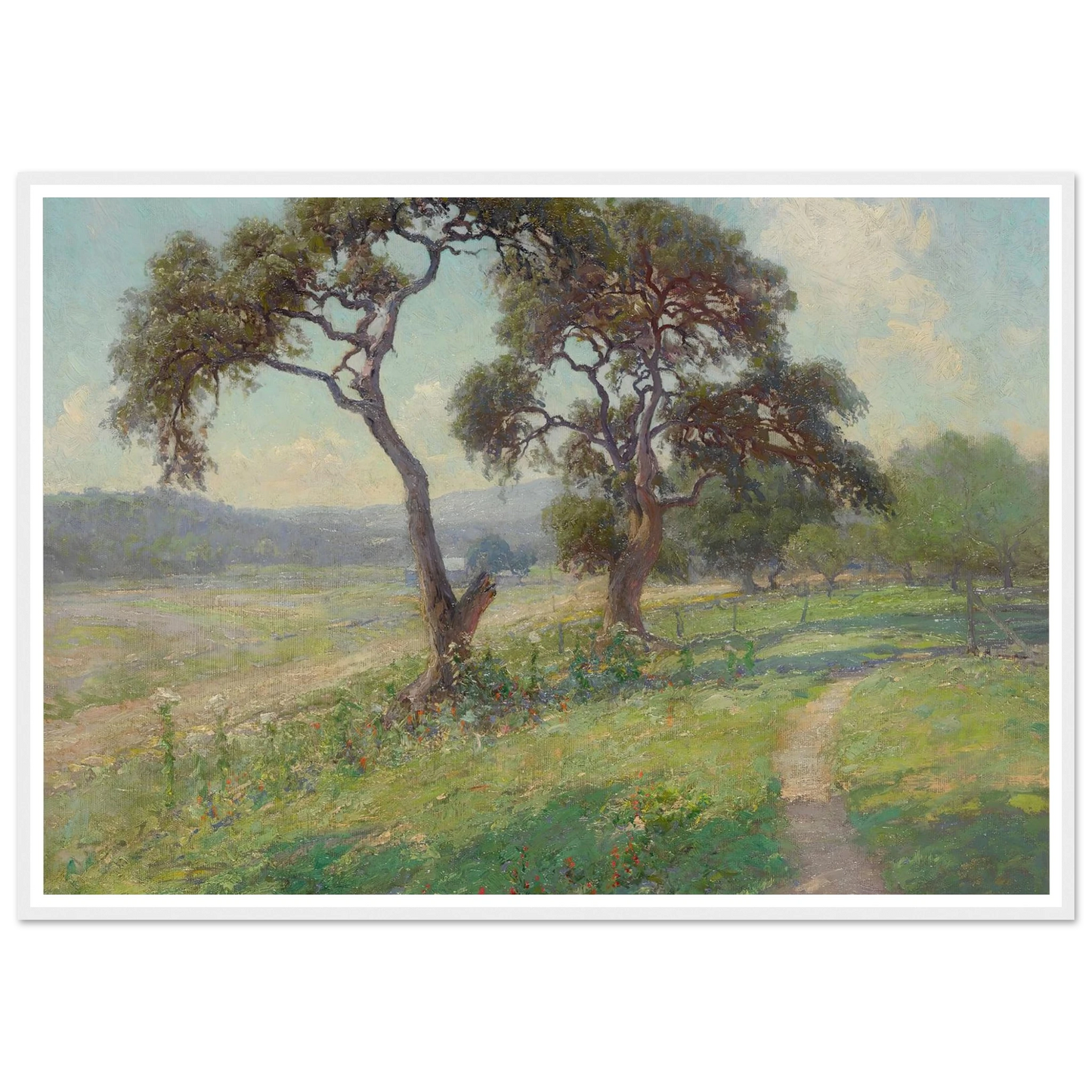 Untitled (Texas Hill Country Landscape) (circa 1915-1916) Art Print | Julian Onderdonk-Quipham Collections
