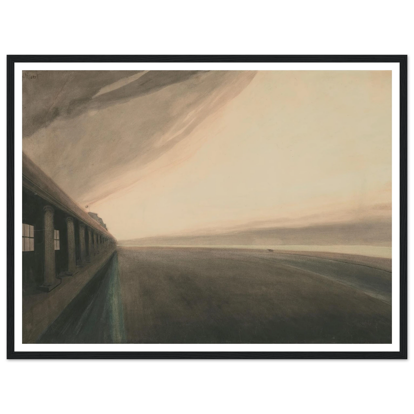 Galeries royales d’Ostende et plage, après l’orage (1907) Art Print | Leon Spilliaert-Quipham Collections