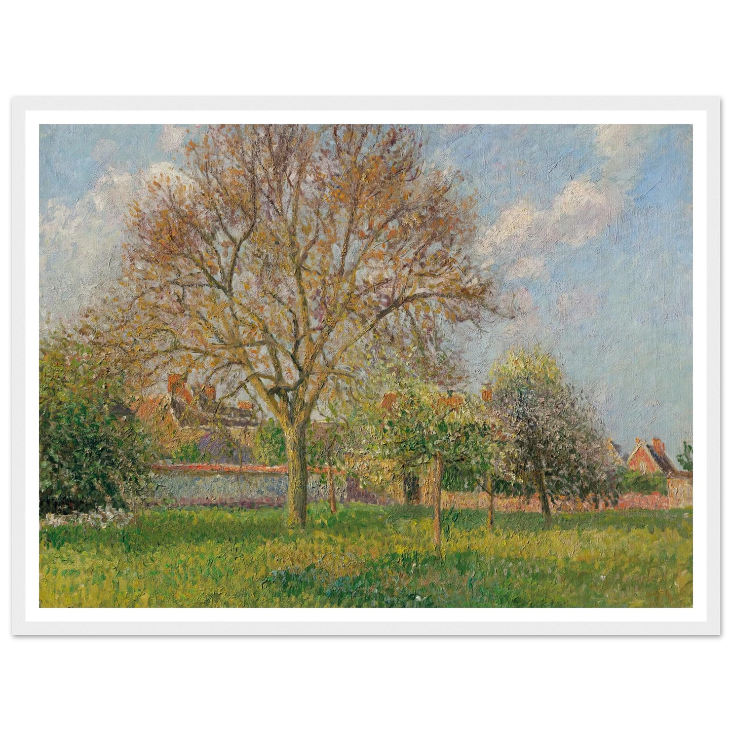 Le grand noyer à Éragny, après-midi (1900) Art Print | Camille Pissarro-Quipham Collections