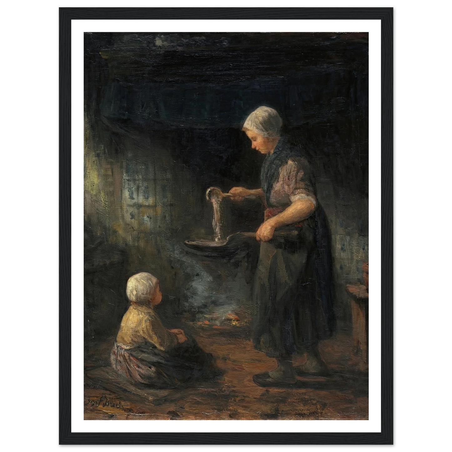 The Pancakes (c. 1875) Art Print | Jozef Israels-Quipham Collections