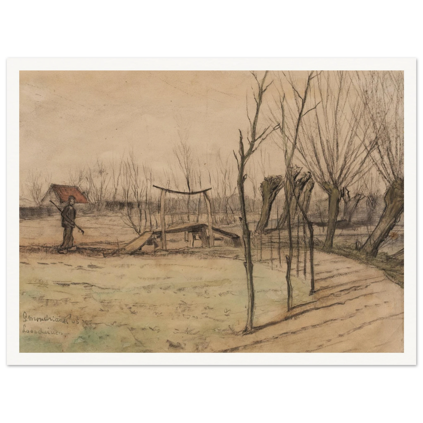 Landscape at Loosduinen (1905) Art Print | Piet Mondrian-Quipham Collections