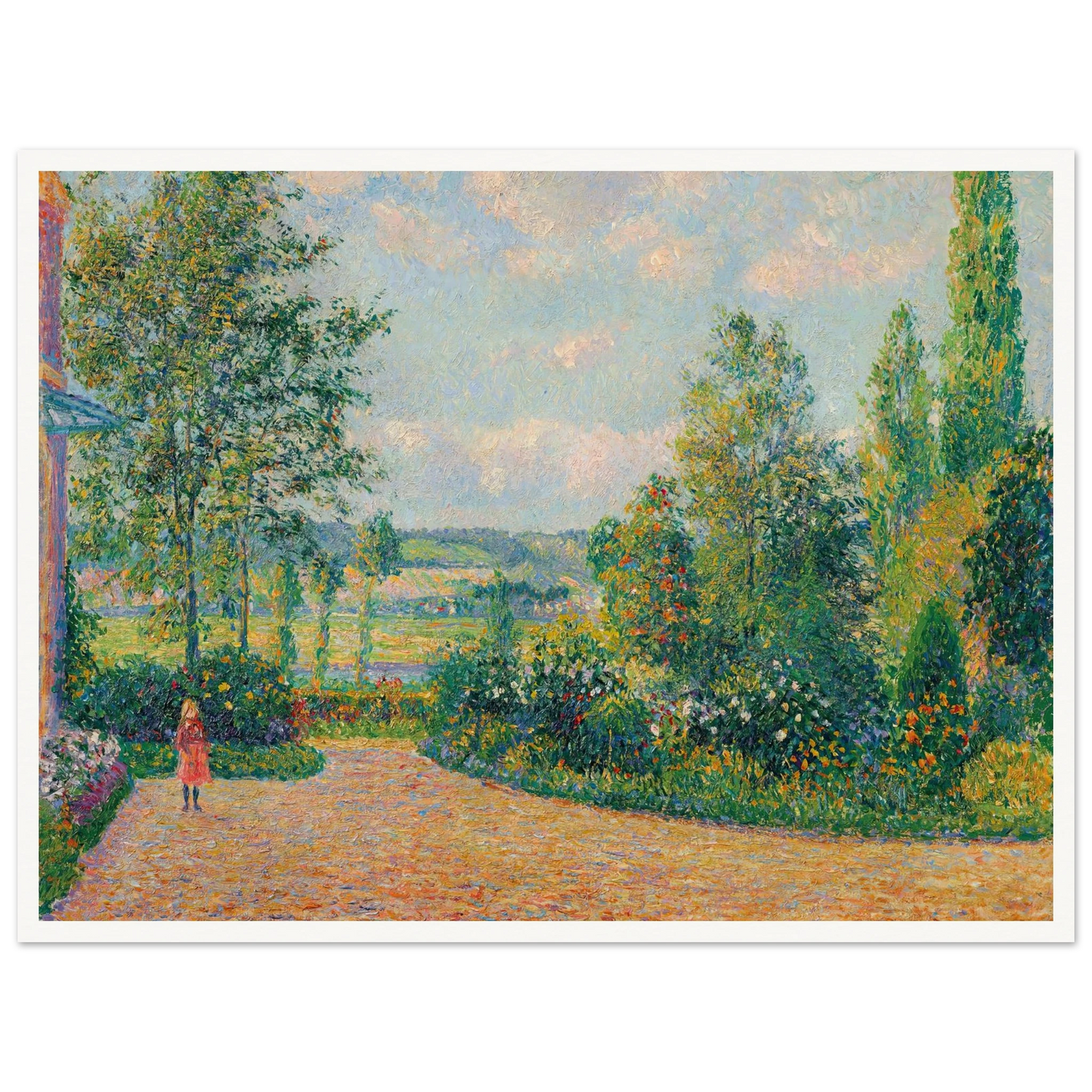 Le Jardin d’Octave Mirbeau, la terrasse, Les Damps (1892) Art Print | Camille Pissarro-Quipham Collections