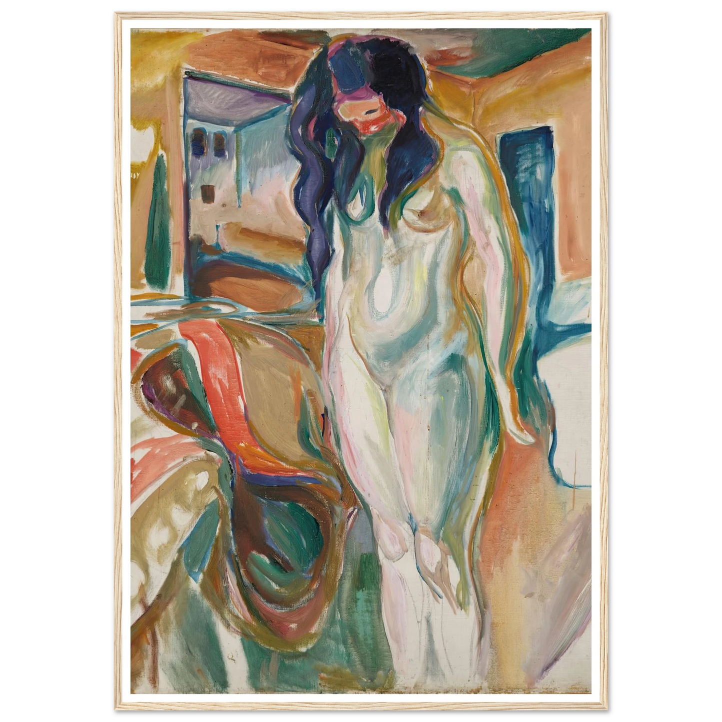 Model by the Wicker Chair (1919–21) Art Print | Edvard Munch-Quipham Collections