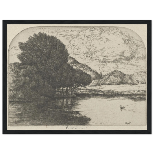 Doomed Duck (1900-1925) Art Print | Ernest Haskell - Framed Poster - 30x40 cm / 12x16″ - Black frame