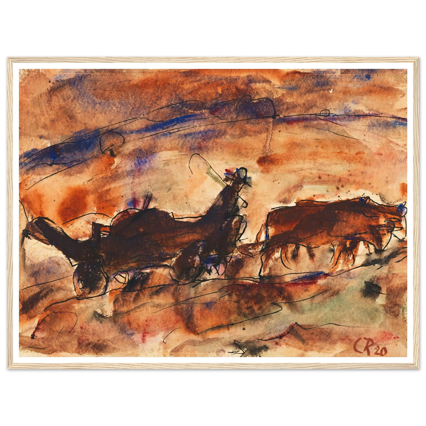 Ochsenfuhrwerk (1920) Art Print | Christian Rohlfs-Quipham Collections