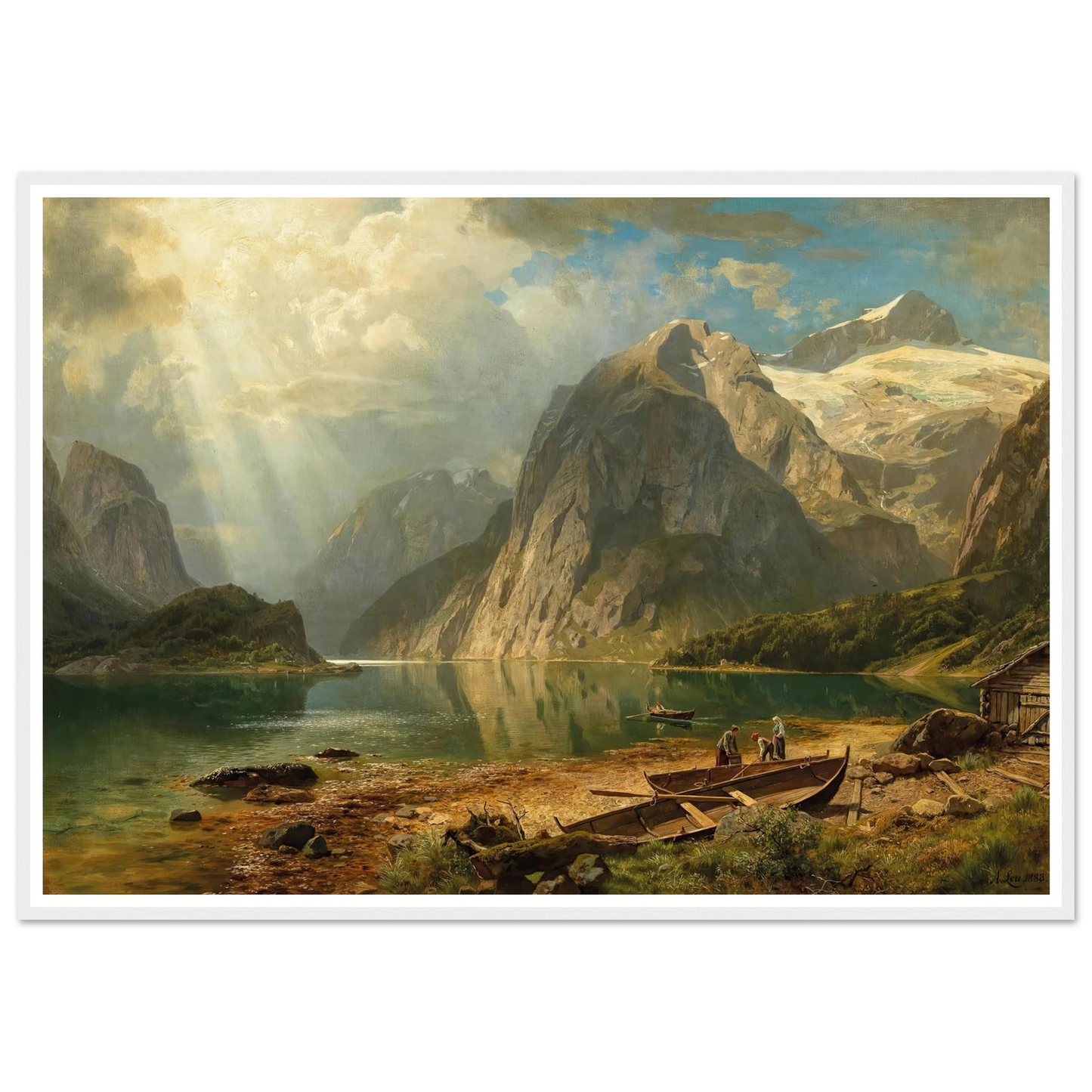 A Fjord Landscape (1888) Art Print | August Wilhelm Leu-Quipham Collections