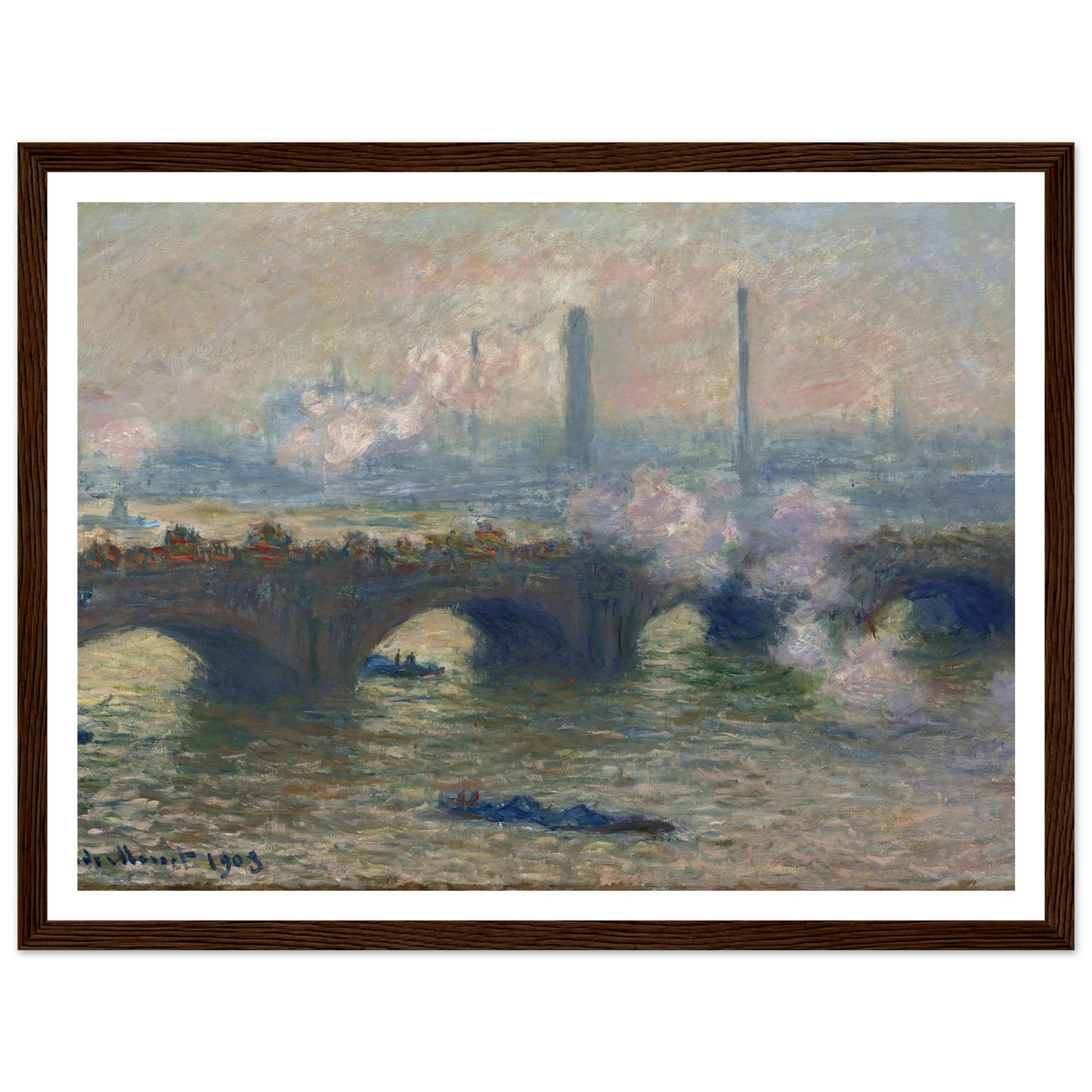 Waterloo Bridge,Gray Day (1903) Art Print | Claude Monet-Quipham Collections