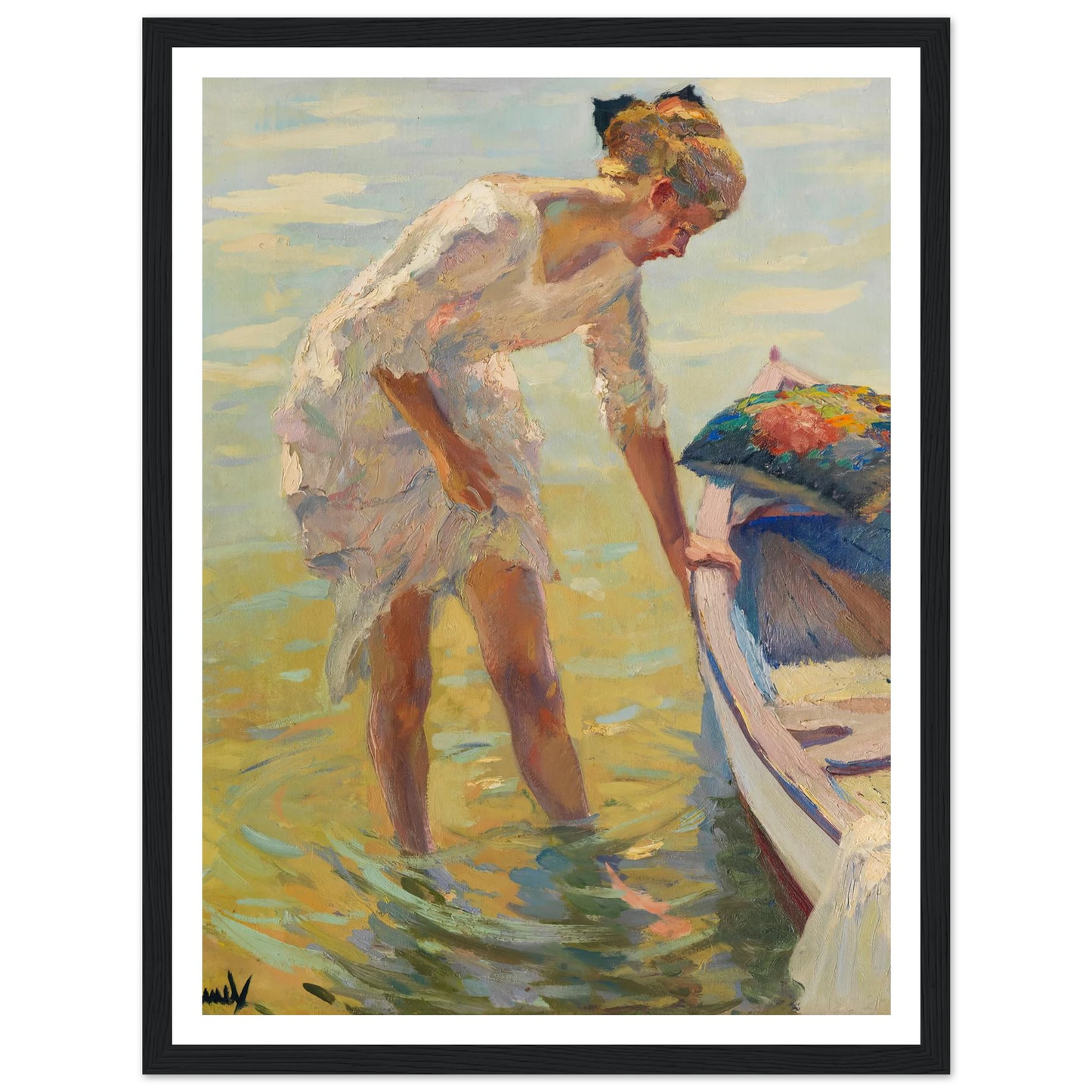 On the shore (1920) Art Print | Edward Cucue-Quipham Collections