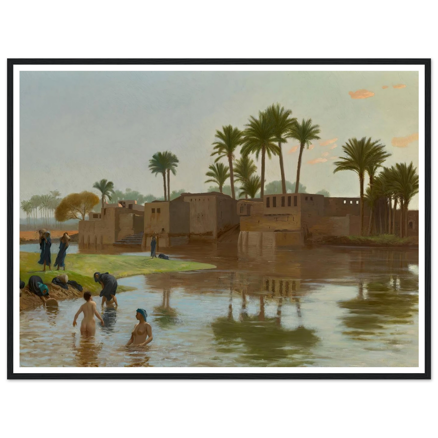 Femmes fellahs au bain Art Print | Jean Leon Gerome-Quipham Collections