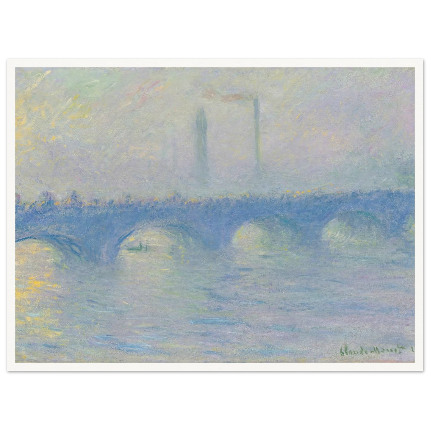 Waterloo Bridge, effet de brume (1904) Art Print | Claude Monet-Quipham Collections