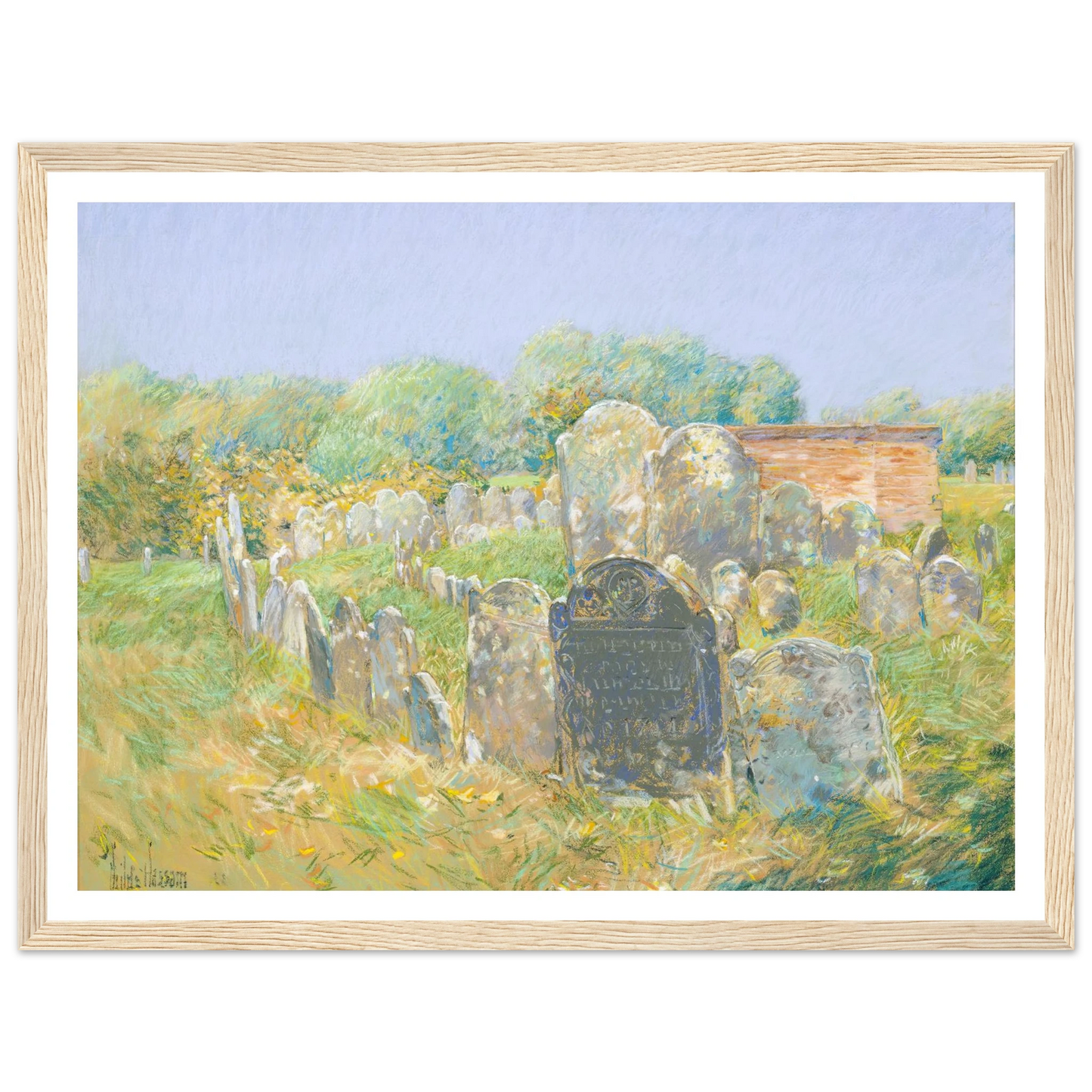 Colonial Graveyard at Lexington (ca. 1891) Art Print | Childe Hassam-Quipham Collections