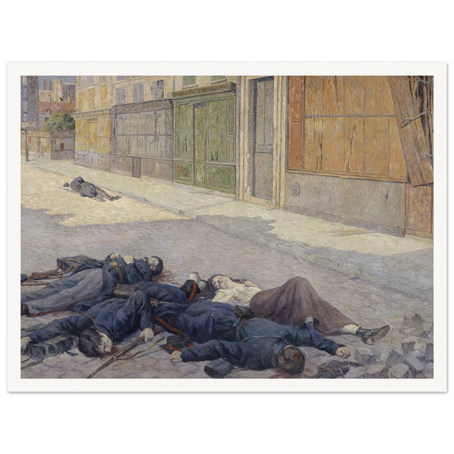 A Street in Paris in May 1871 (between 1903 and 1906) Art Print | Maximilien Luce-Quipham Collections