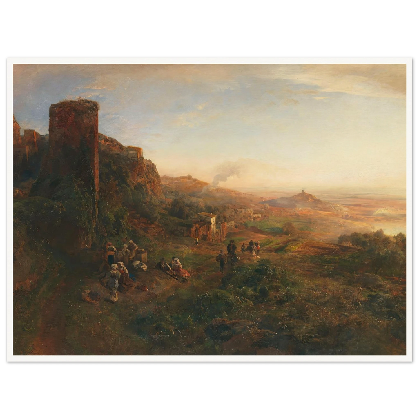 Abendstimmung in den Albaner Bergen (1890) Art Print | Oswald Achenbach-Quipham Collections