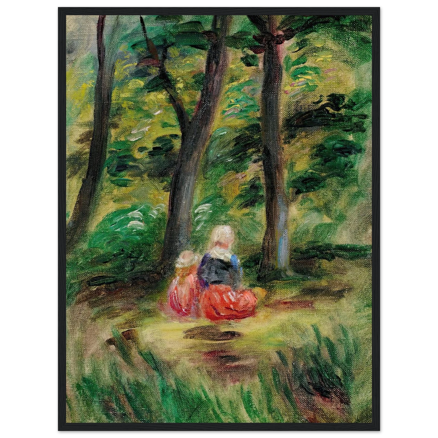 Femme Et Enfant Dans Un Paysage Art Print | Pierre Auguste Renoir-Quipham Collections