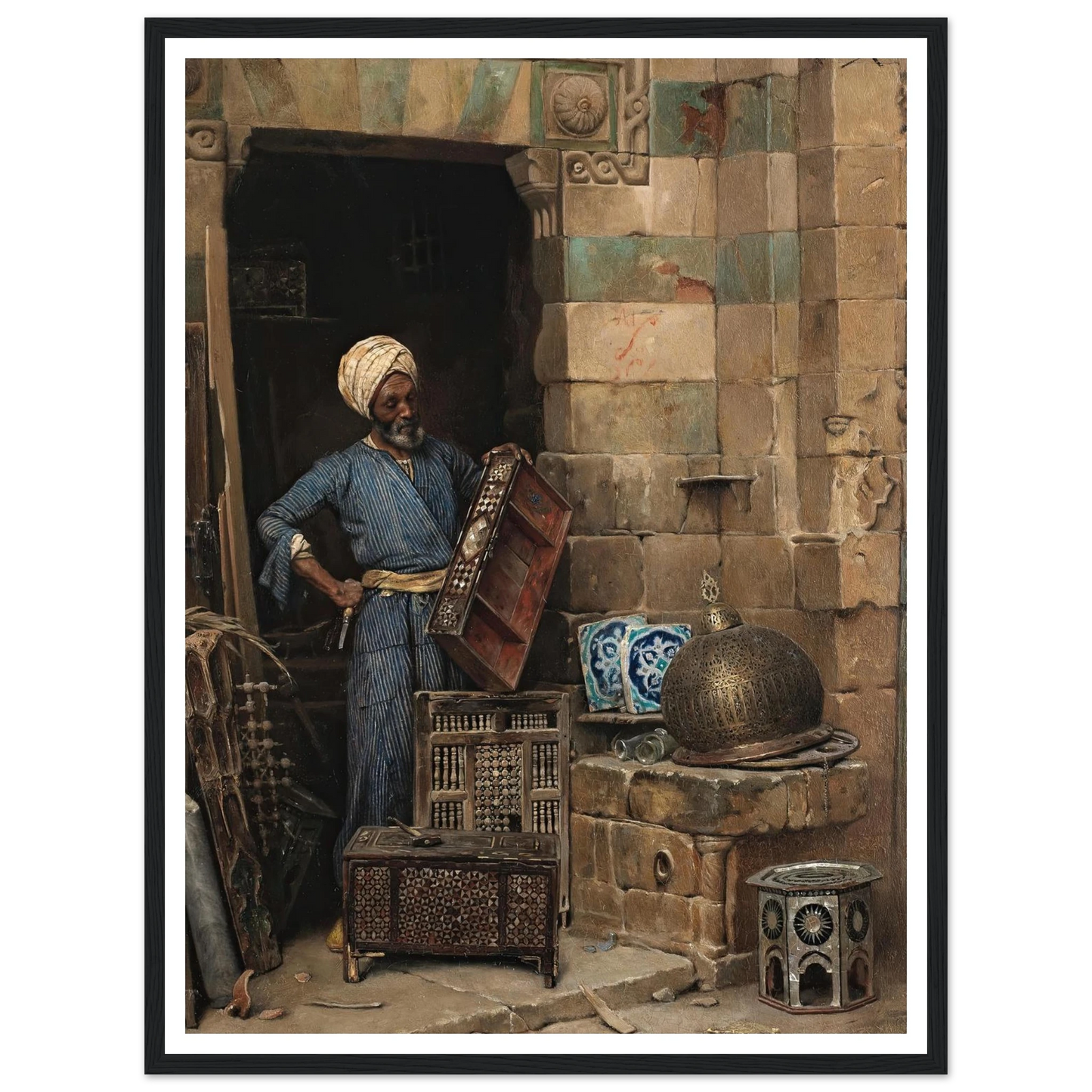 The Woodworker (1884) Art Print | Ludwig Deutsch-Quipham Collections