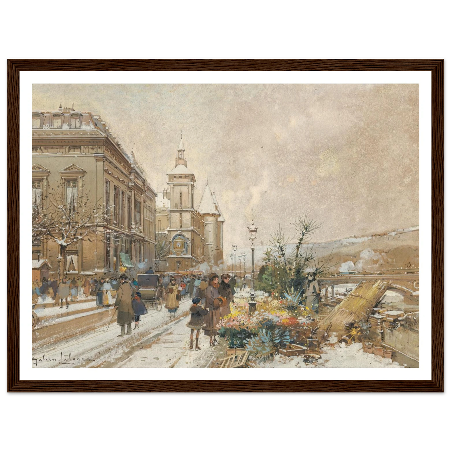 Le Marché aux fleurs Art Print | Eugene Galien Laloue-Quipham Collections