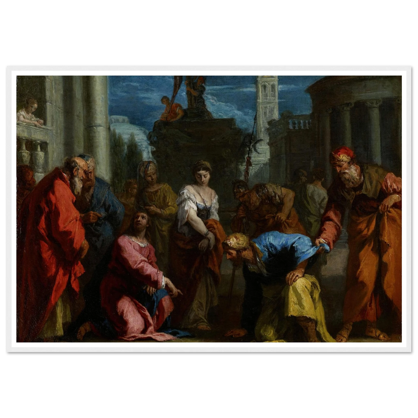 Christ and the Woman Taken in Adultery (1720s) Art Print | Sebastiano Ricci-Quipham Collections