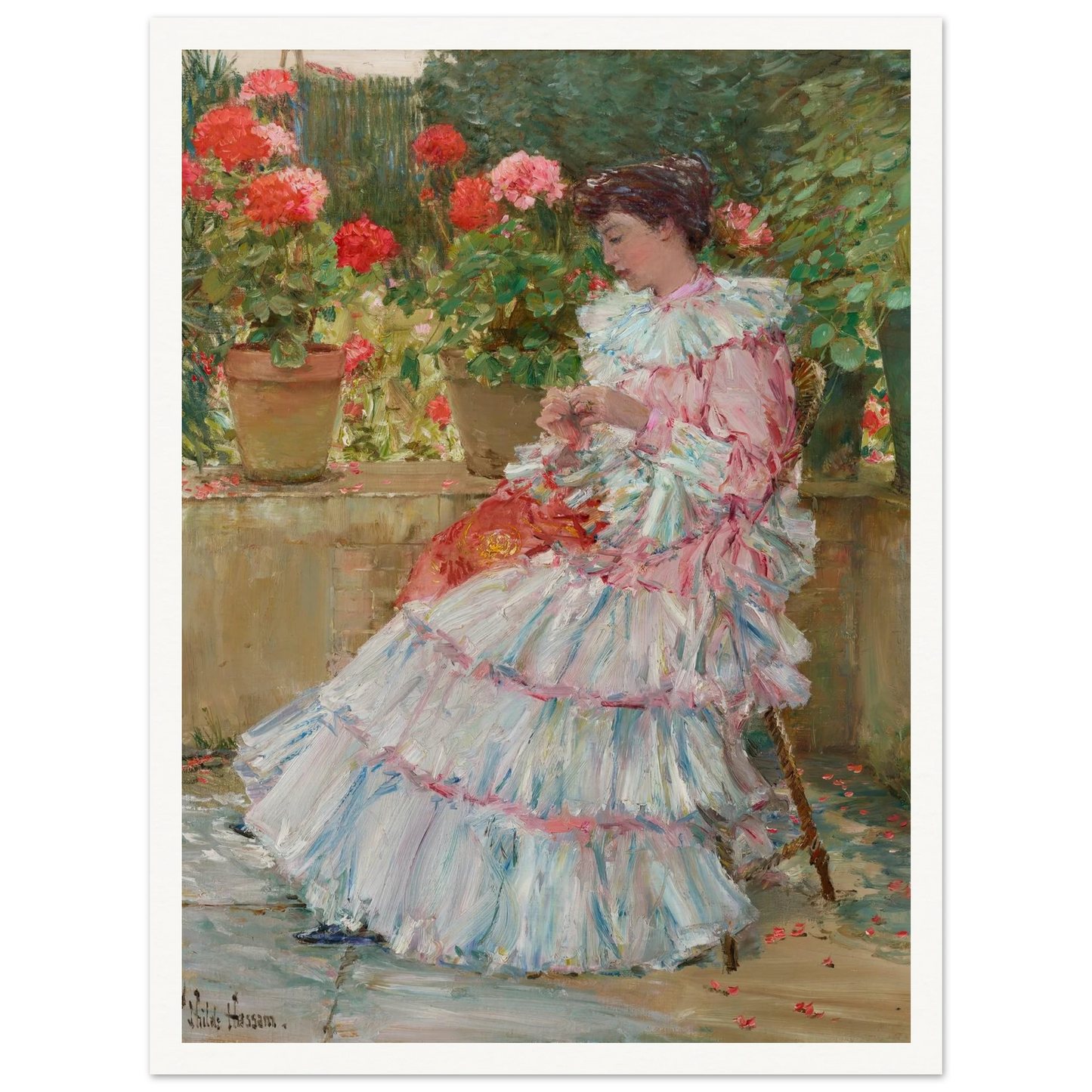Geraniums (circa 1888-1889) Art Print | Childe Hassam-Quipham Collections