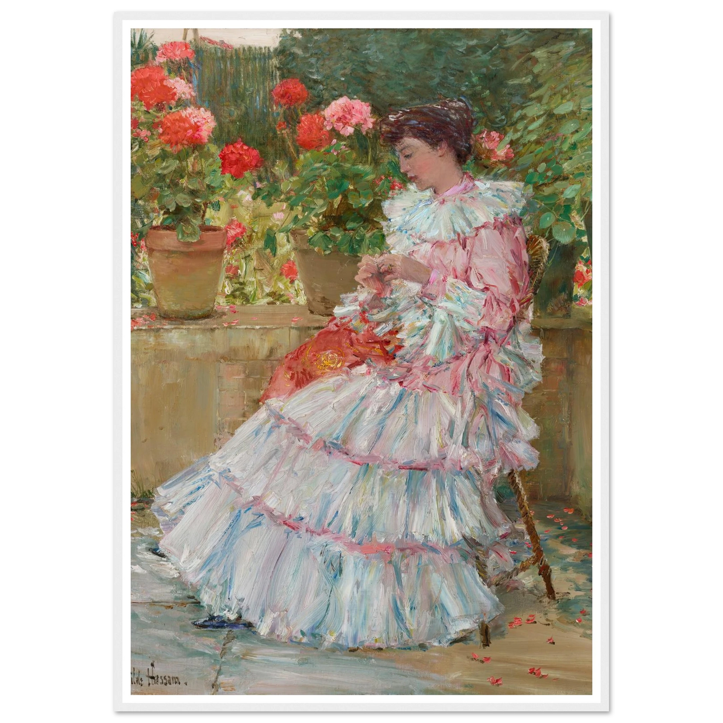 Geraniums (circa 1888-1889) Art Print | Childe Hassam-Quipham Collections
