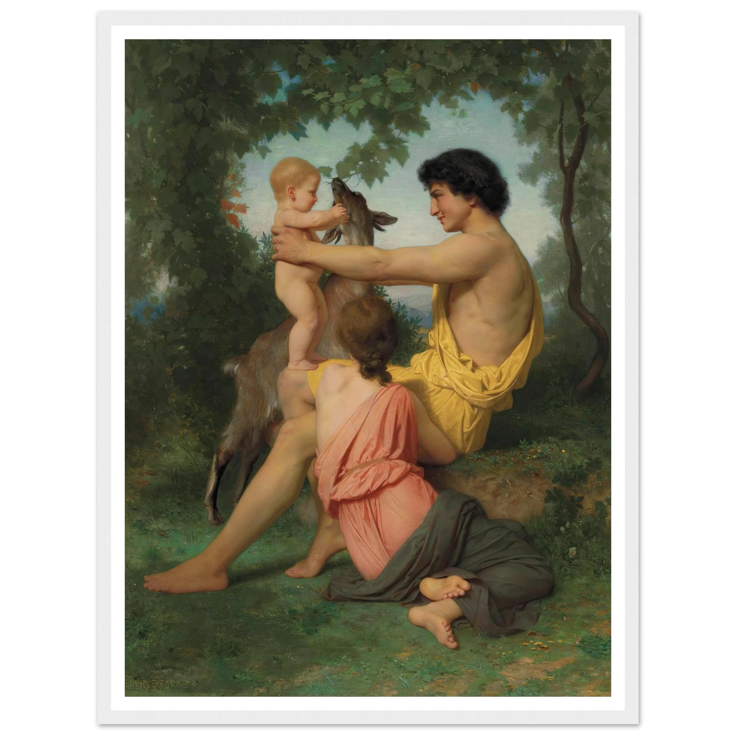 Idylle; famille antique Art Print | William Bouguereau-Quipham Collections
