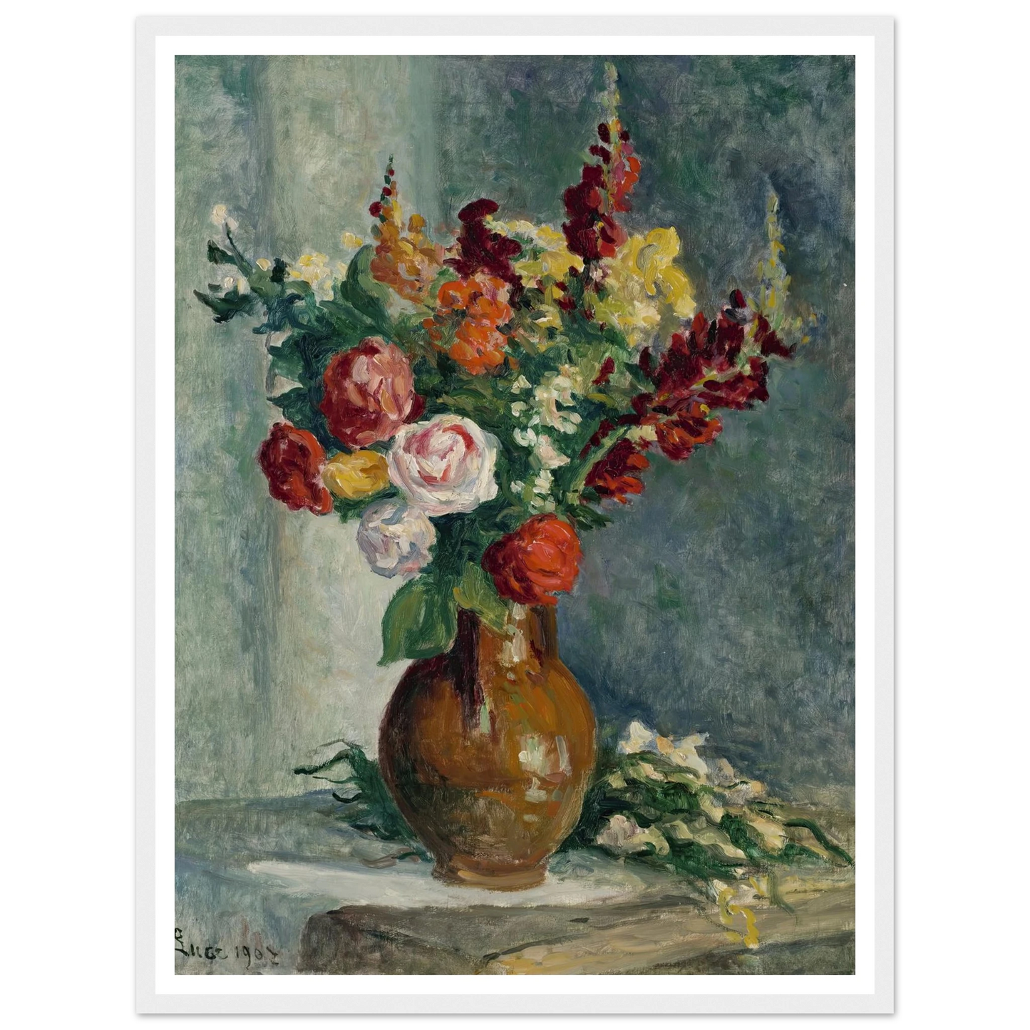 Vase de fleurs (1907) Art Print | Maximilien Luce-Quipham Collections