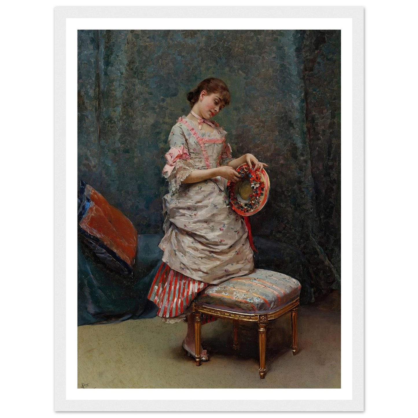 Aline Holding a Hat Art Print | Raimundo de Madrazo y Garreta-Quipham Collections
