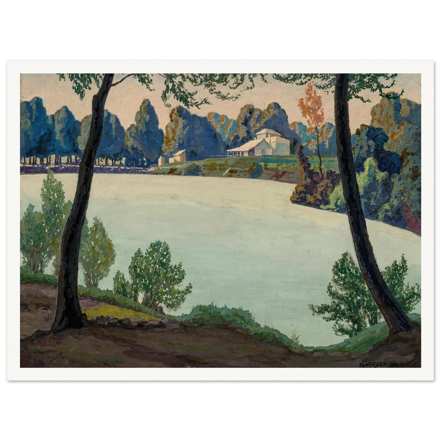 Silbersee bei Höflein (1924) Art Print | Max Kahrer-Quipham Collections
