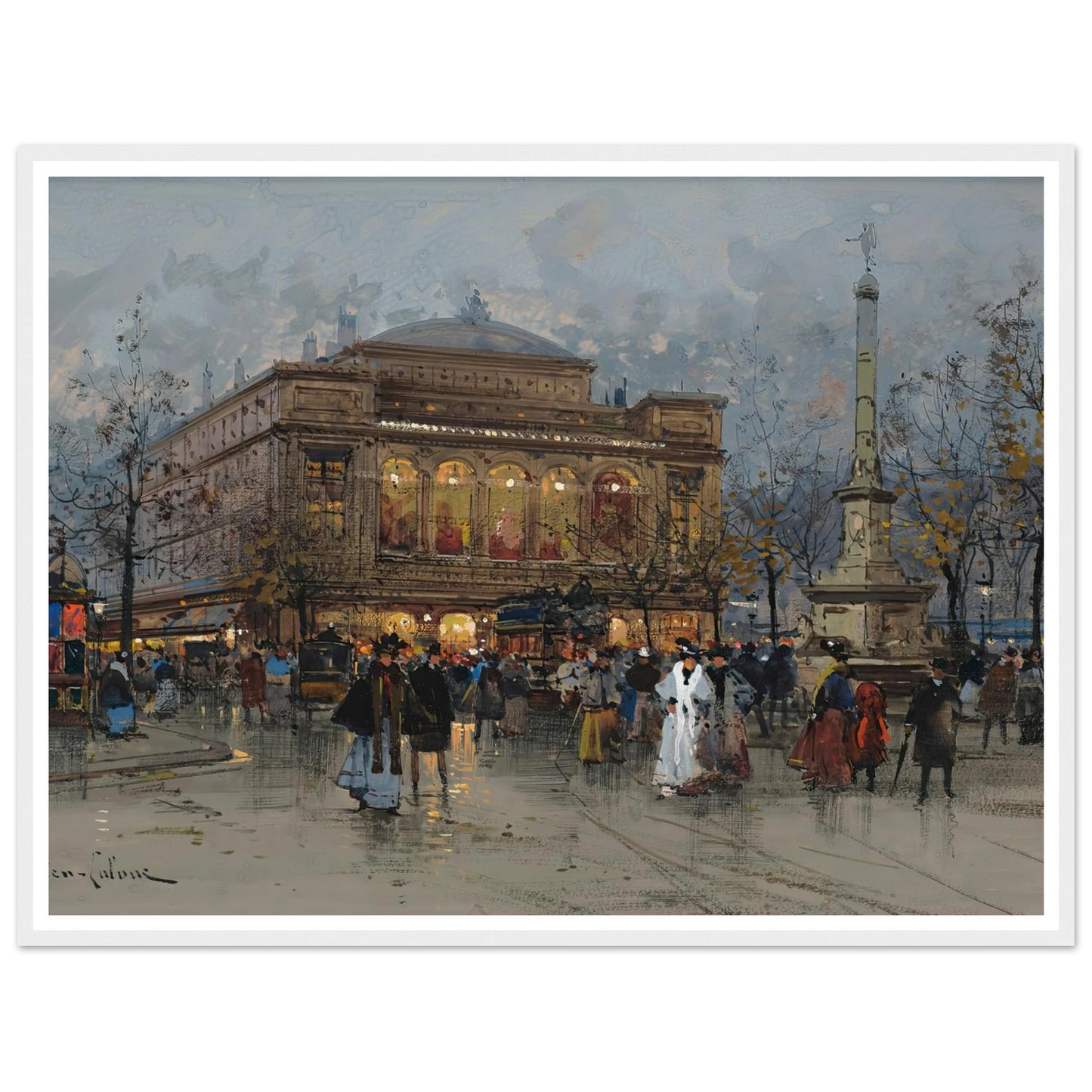 Le Théâtre du Châtelet, Paris Art Print | Eugene Galien Laloue-Quipham Collections