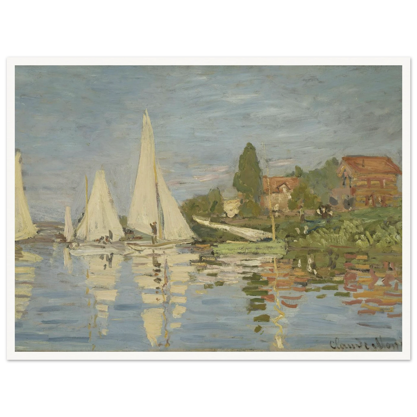 Regattas at Argenteuil (circa 1872) Art Print | Claude Monet-Quipham Collections