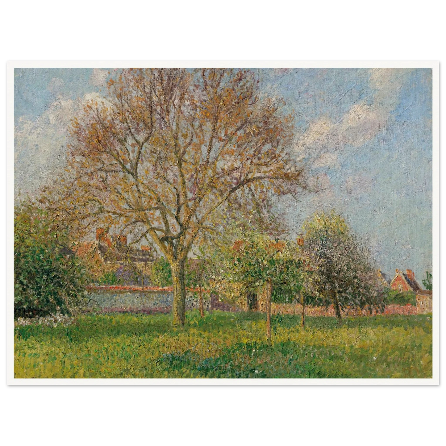Le grand noyer à Éragny, après-midi (1900) Art Print | Camille Pissarro-Quipham Collections