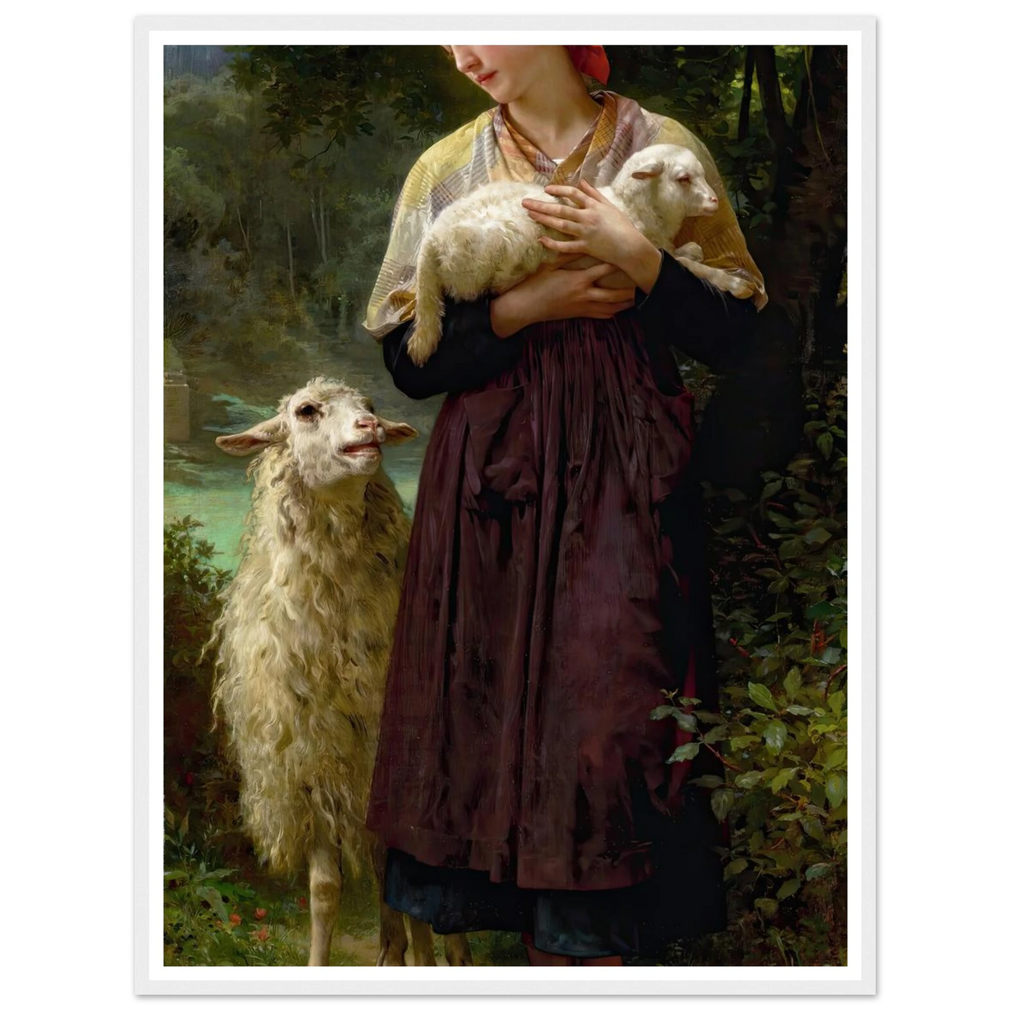 L’agneau Nouveau-Né (The Newborn Lamb) (1873) Art Print | William Bouguereau-Quipham Collections