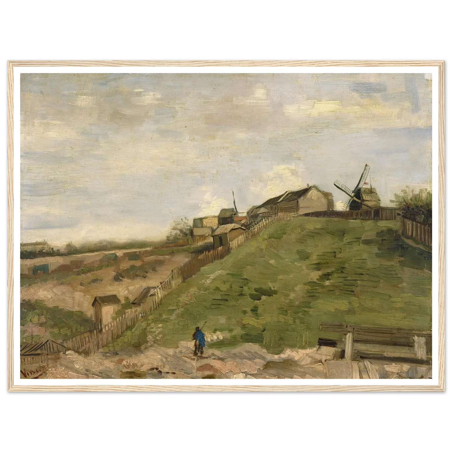 The hill of Montmartre with stone quarry (1886) Art Print | Vincent van Gogh-Quipham Collections