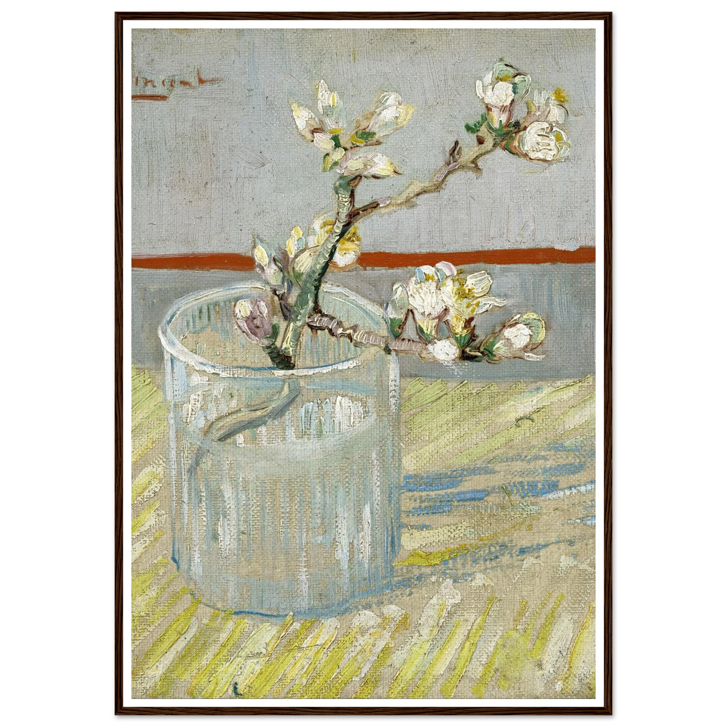 Sprig of flowering almond in a glass (1888) Art Print | Vincent van Gogh-Quipham Collections