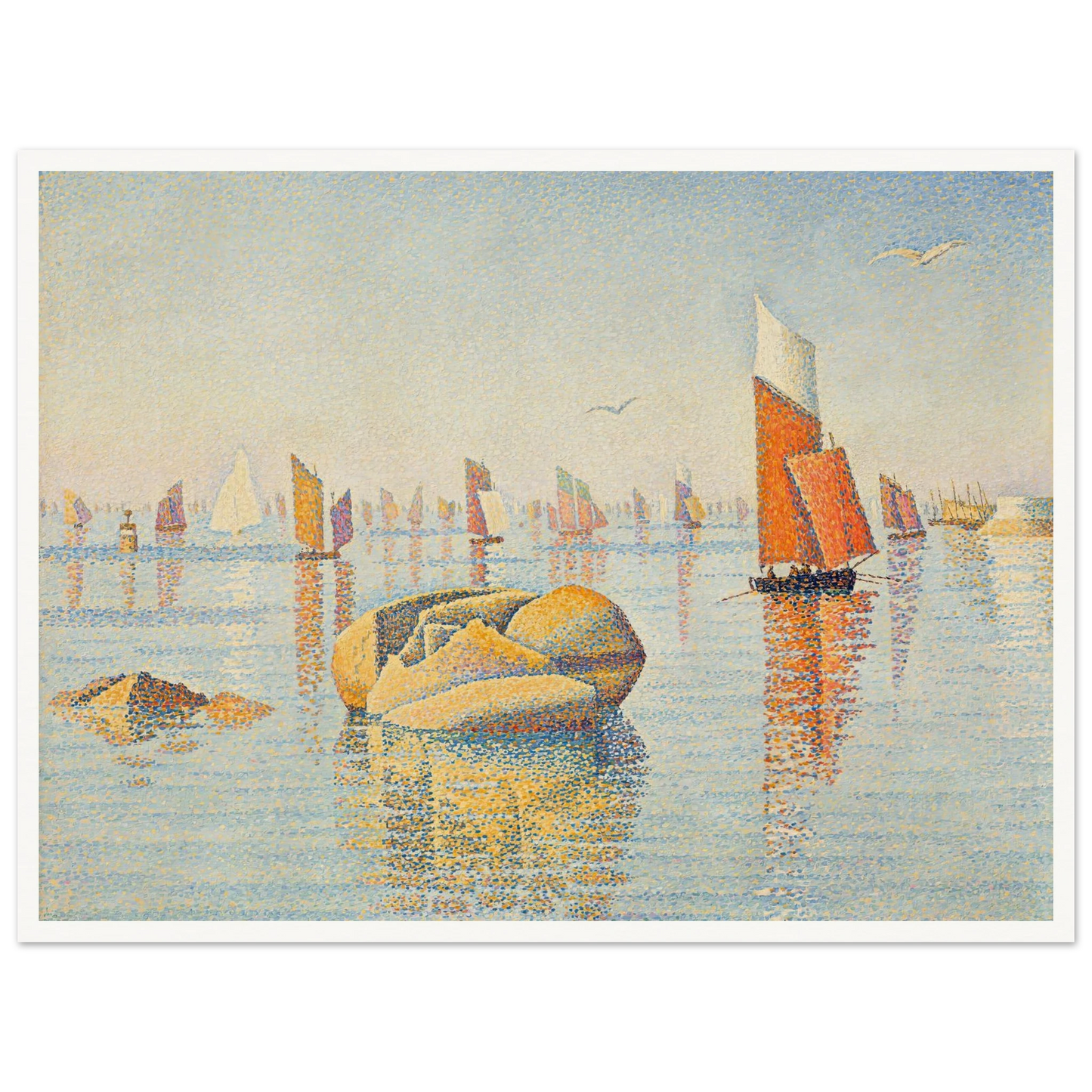 Concarneau, calme du matin (1891) Art Print | Paul Signac-Quipham Collections