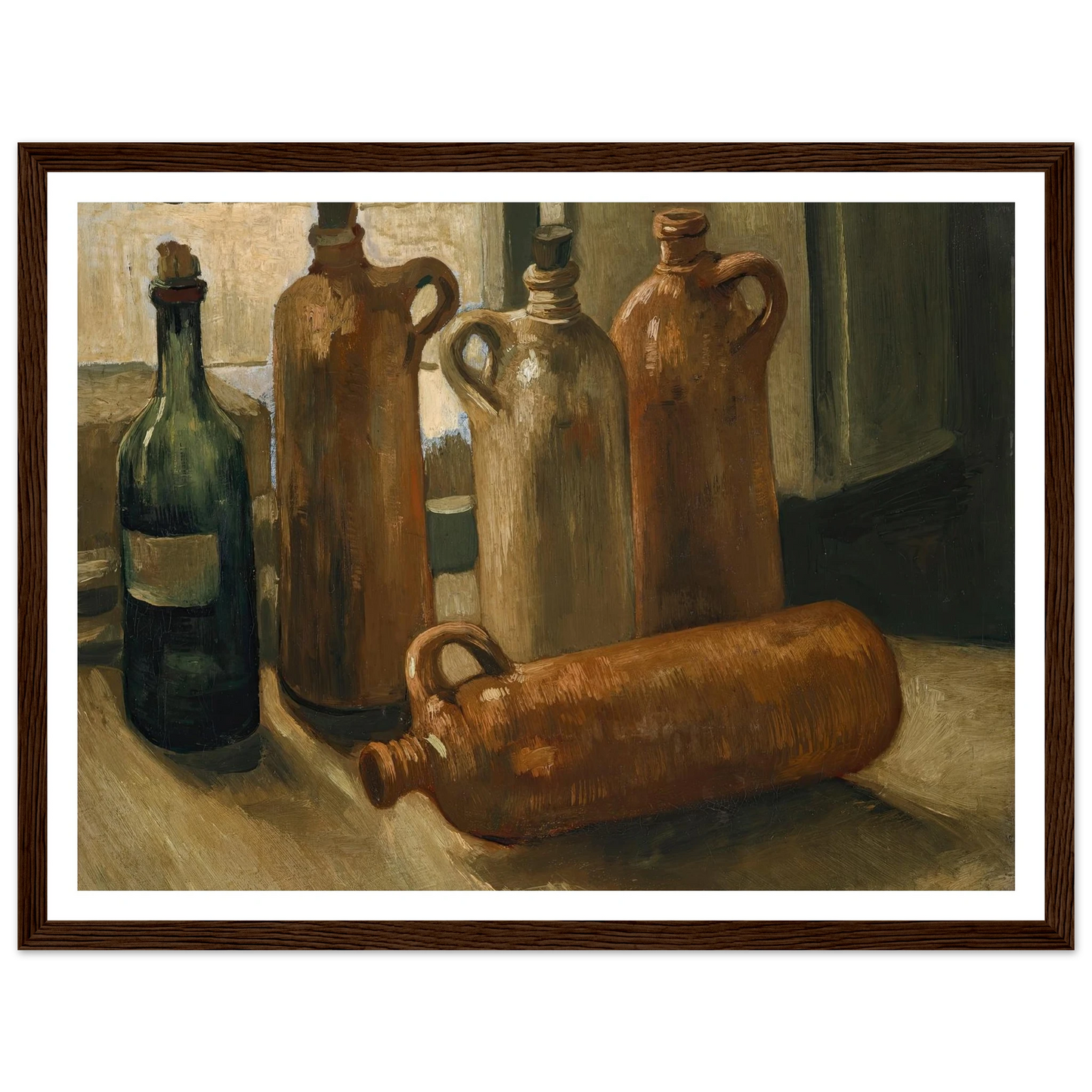 Stillleben mit fünf Flaschen (1884) Art Print | Vincent van Gogh-Quipham Collections