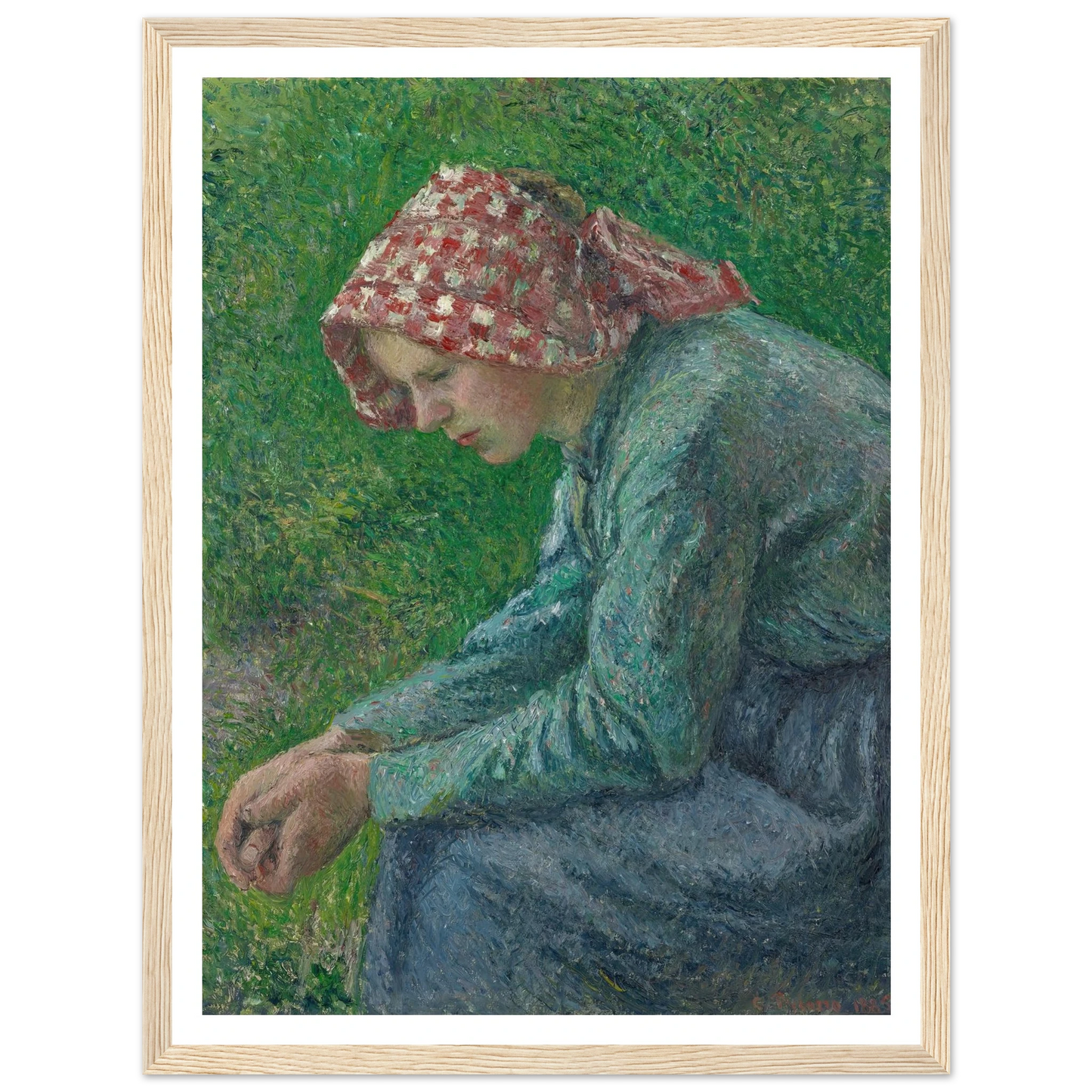 A Seated Peasant Woman (1885) Art Print | Camille Pissarro-Quipham Collections