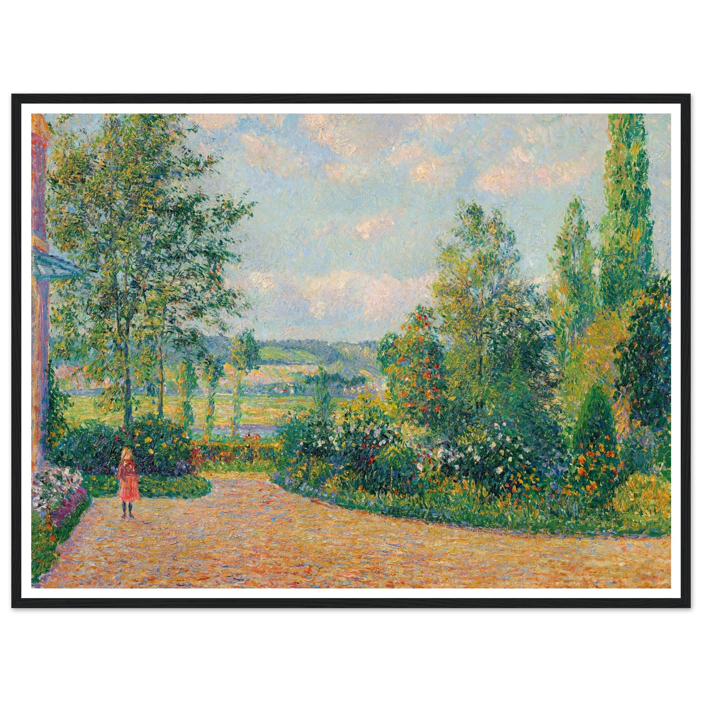 Le Jardin d’Octave Mirbeau, la terrasse, Les Damps (1892) Art Print | Camille Pissarro-Quipham Collections