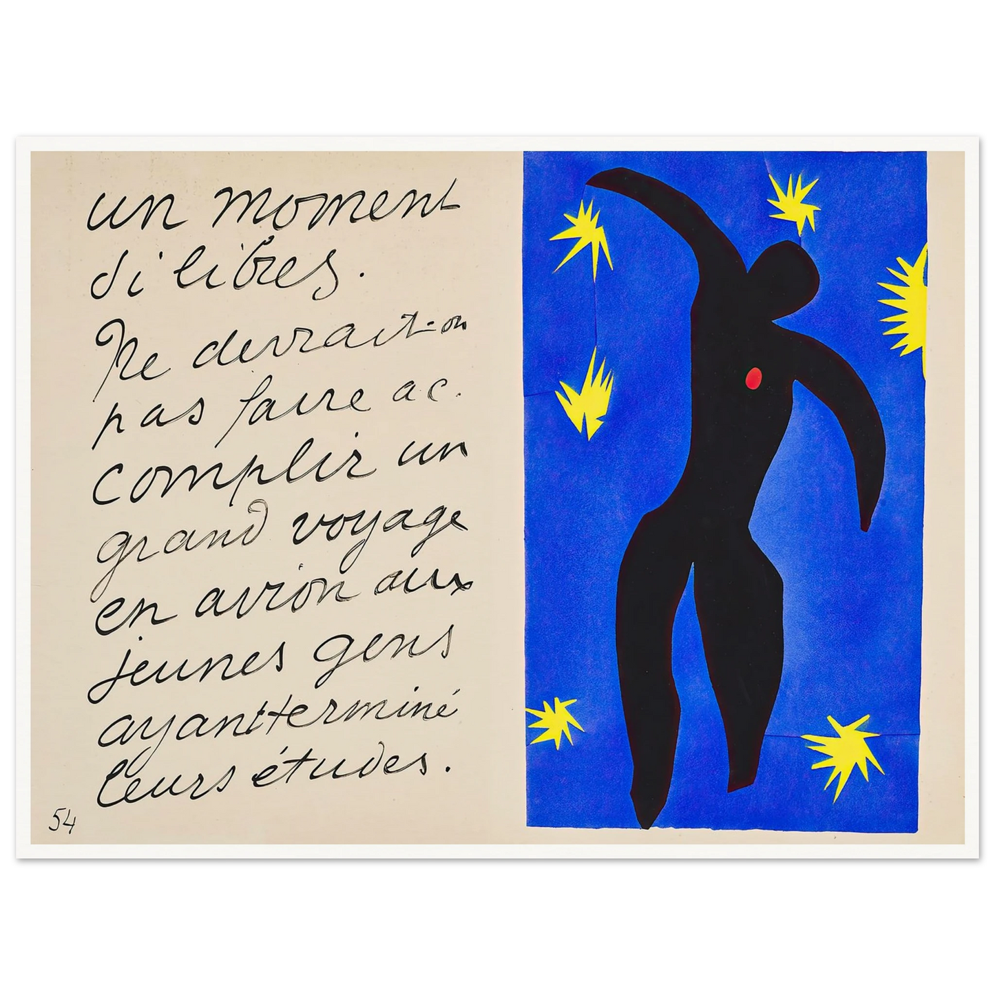 Icarus (1947) Art Print | Henri Matisse-Quipham Collections
