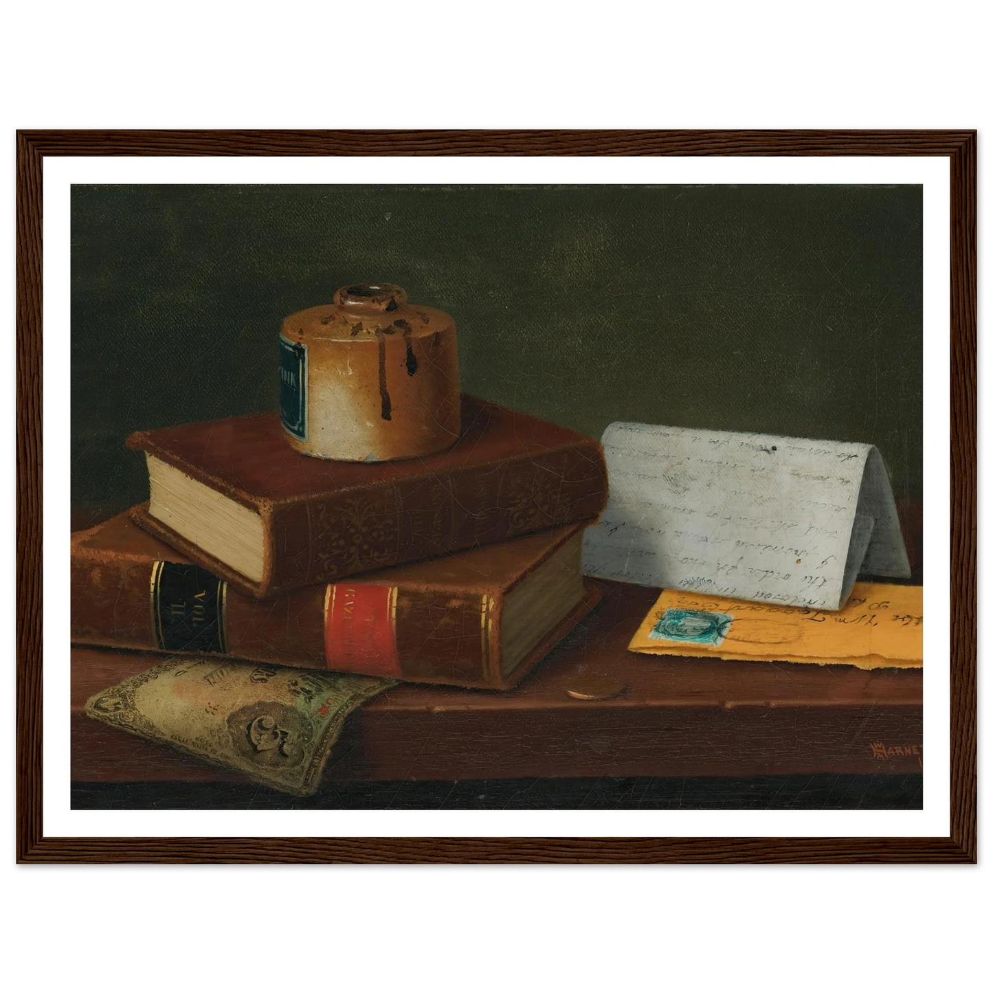Still Life With Letter To Mr. William Taggart, Esq. (1878) Art Print | William Michael Harnett-Quipham Collections