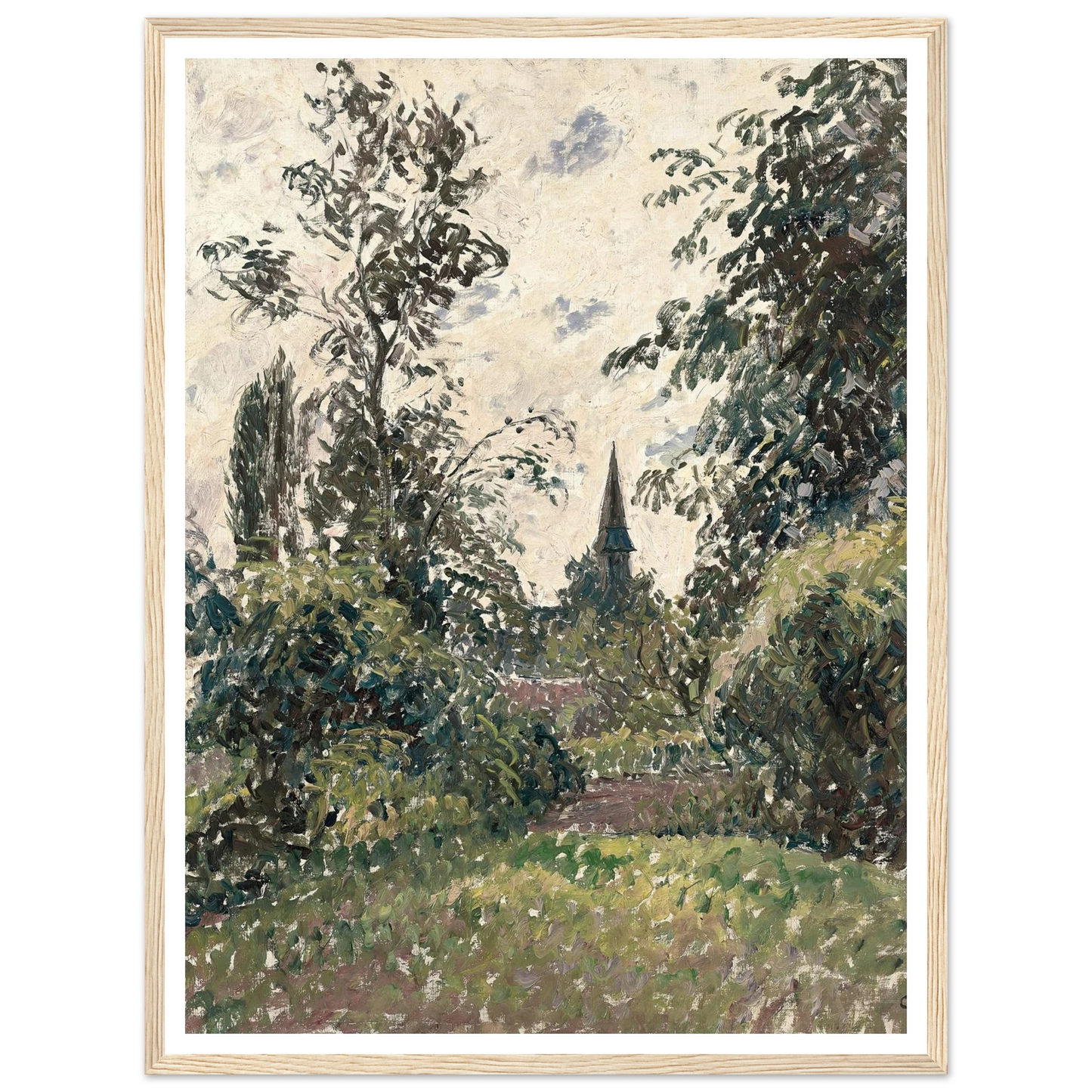 Le Clocher de Bazincourt (1895) Art Print | Camille Pissarro-Quipham Collections