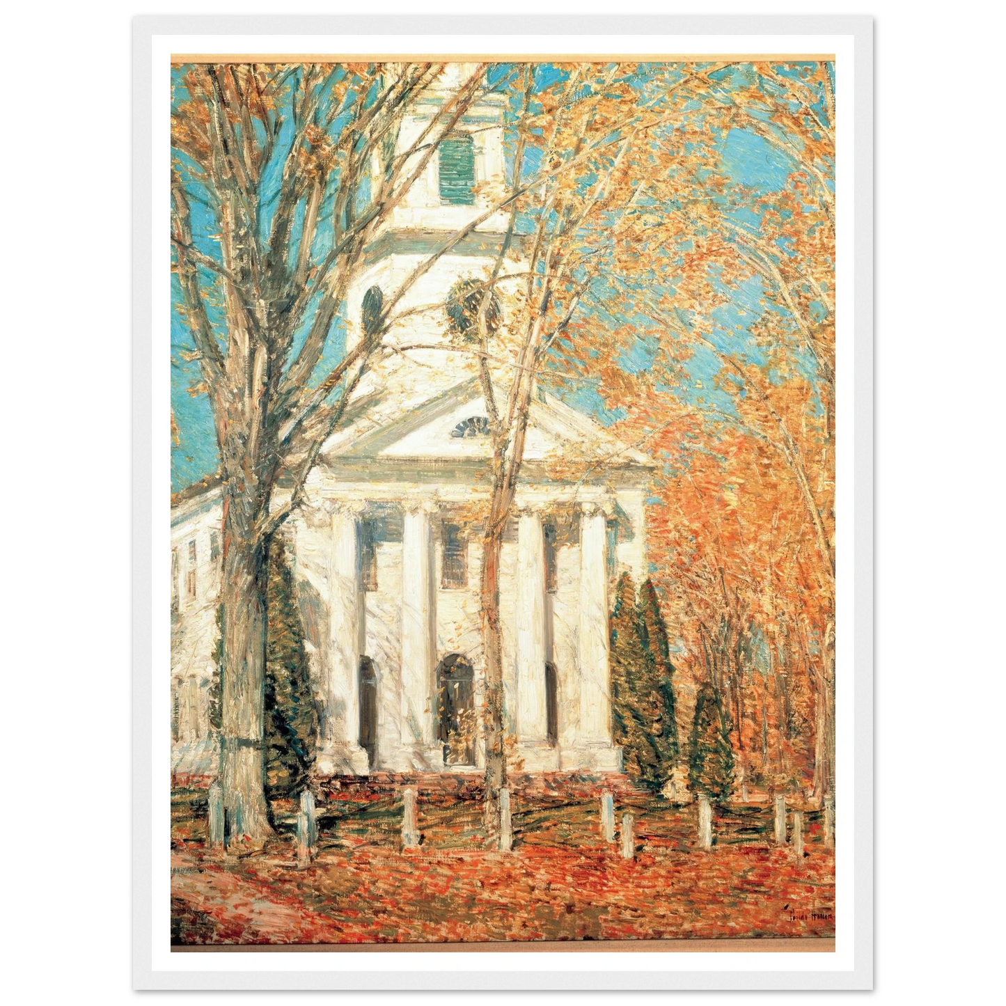 Church at Old Lyme, Connecticut (1905) Art Print | Childe Hassam-Quipham Collections