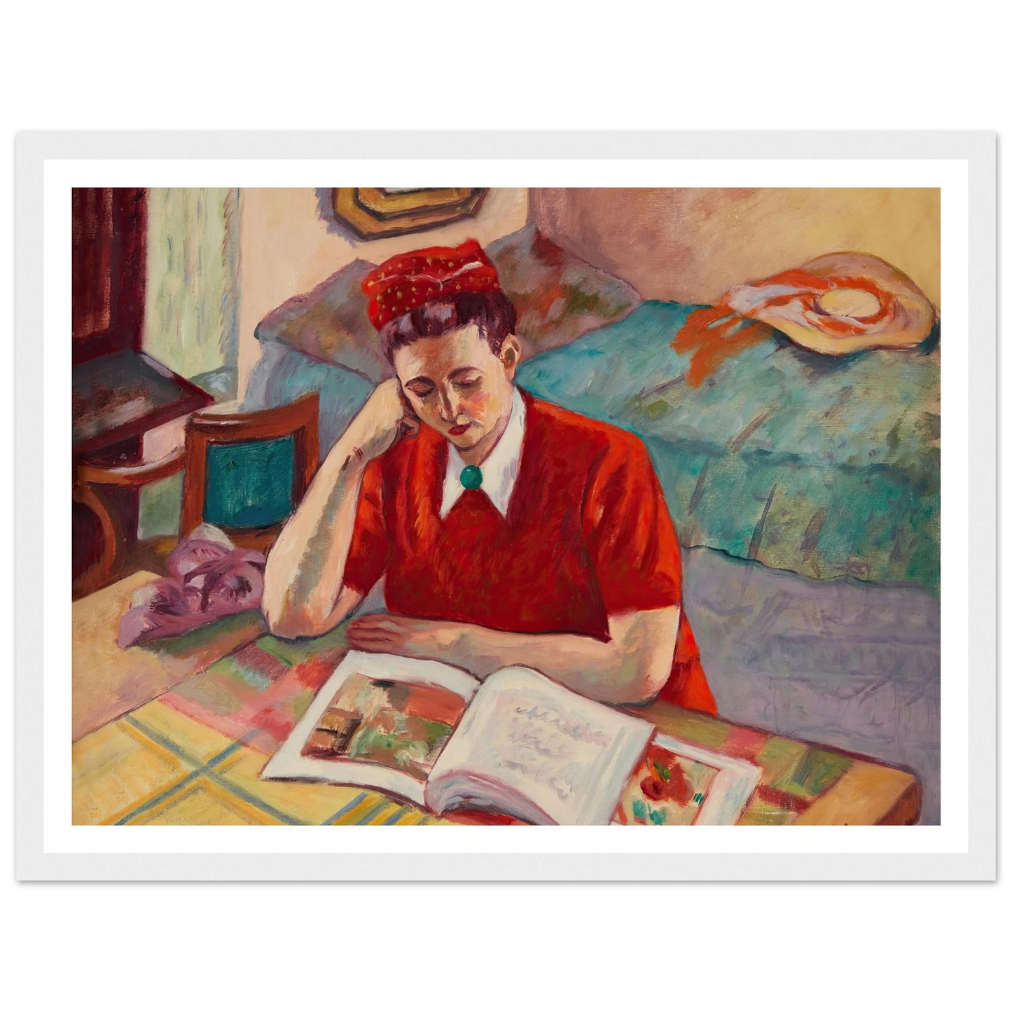Odette au turban rouge (1947) Art Print | Henri Manguin-Quipham Collections
