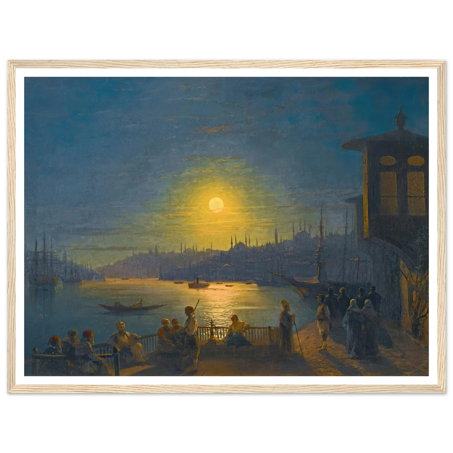 Moonrise Over The Golden Horn (1886) Art Print | Ivan Konstantinovich Aivazovsky-Quipham Collections
