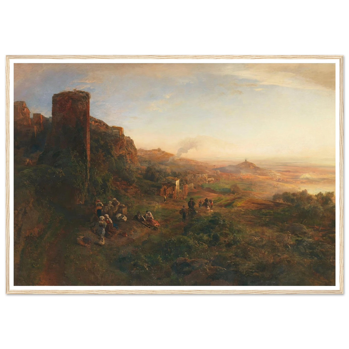 Abendstimmung in den Albaner Bergen (1890) Art Print | Oswald Achenbach-Quipham Collections