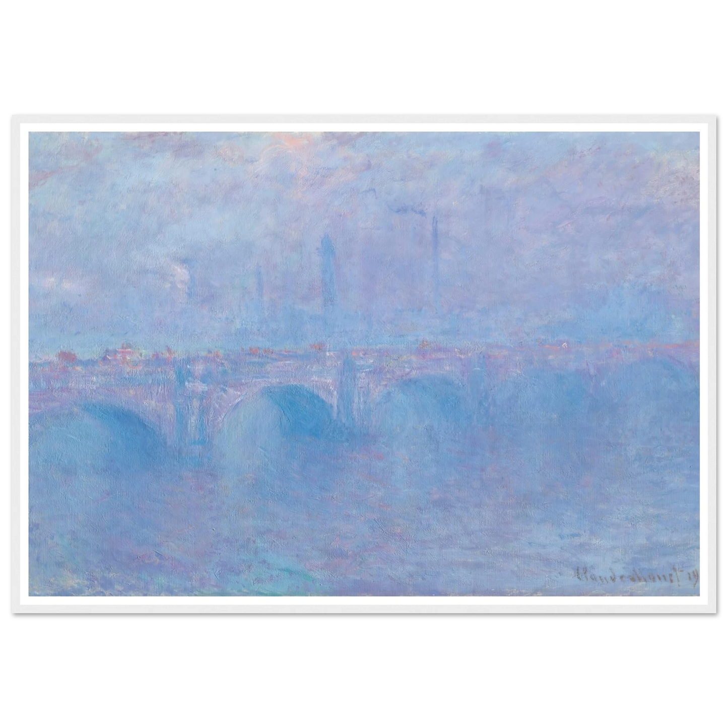 Waterloo Bridge, effet de brouillard (1903) Art Print | Claude Monet-Quipham Collections